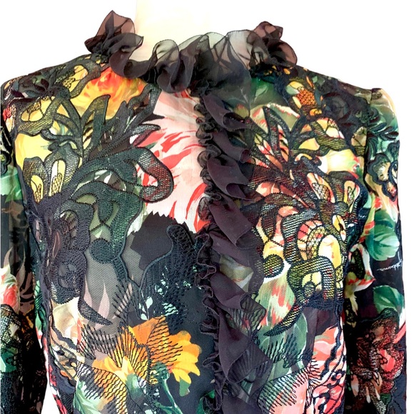 DOLCE & GABBANA ITALY EMBROIDERED FLORAL LACE SHEER JACKET NEW TAGS $3000 - Picture 2 of 8